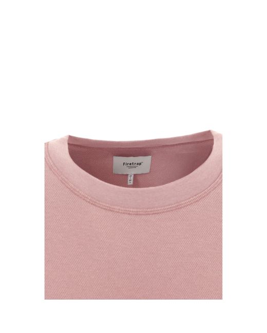 Firetrap Pink Crew Sweater for men