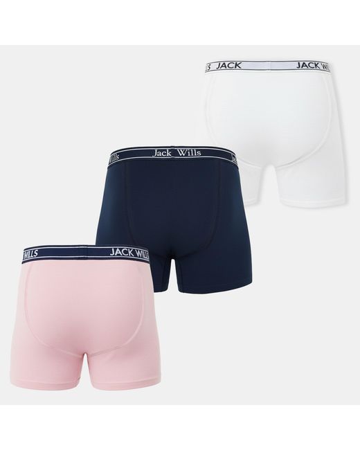 Jack Wills Blue Jw Daundley Boxers 3 Pack for men
