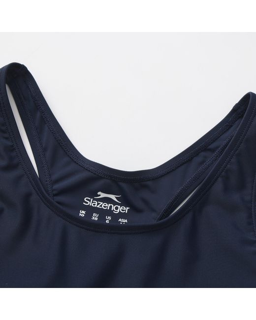 Slazenger 1881 Blue Racer Back Lycra Xtra Life Swimsuit Ladies