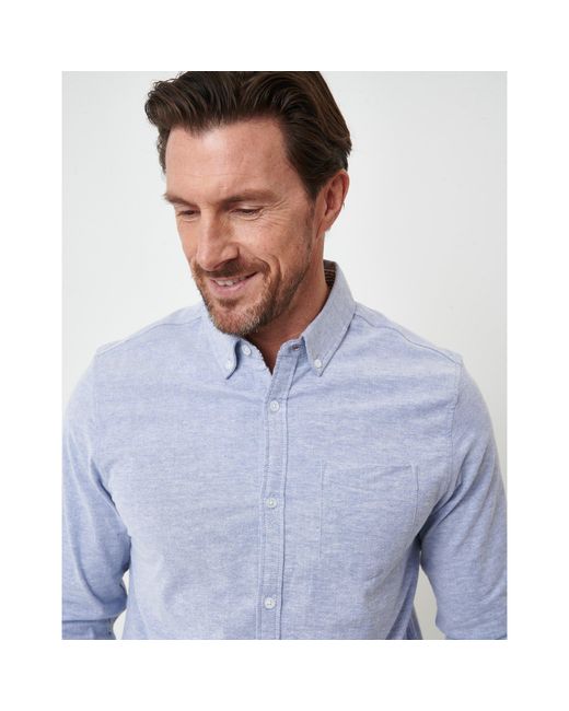 Saltwell Blue Long-Sleeve Oxford Shirt for men
