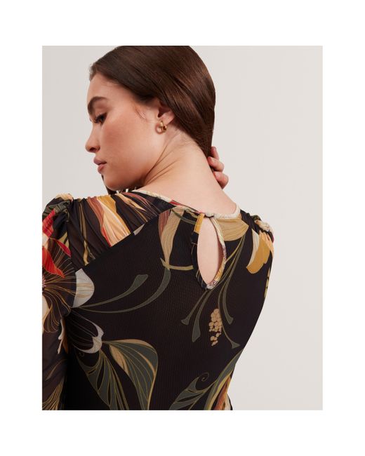 Ted Baker Black Mesh Mini Dress