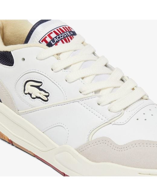 Lacoste White Lineshot Leather Trainers Size 9 for men
