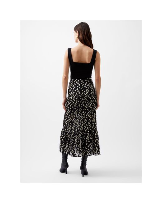 French Connection Black Diandra Maxi Skirt