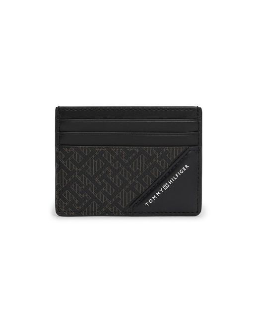 Tommy Hilfiger Black Th Monogram Cc Holder for men