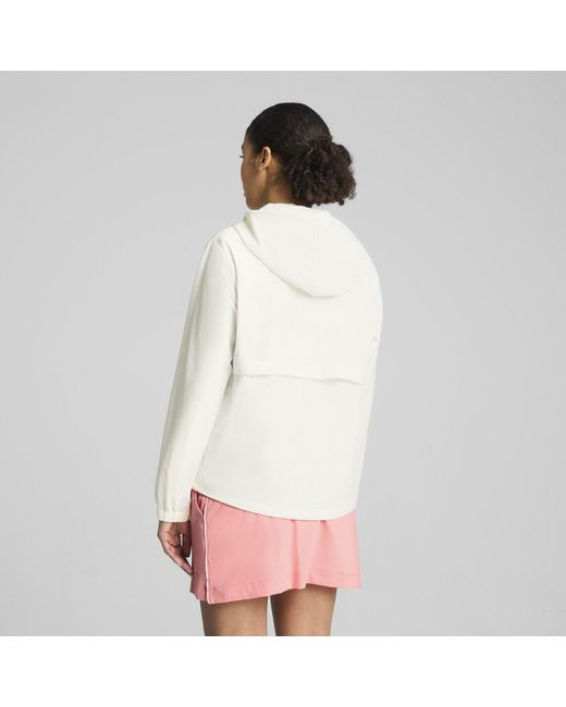 PUMA White Full Zip Performance Golf Jacket
