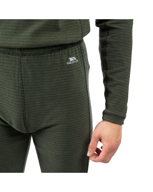 Trespass Green Kirk Baselayer Legging for men