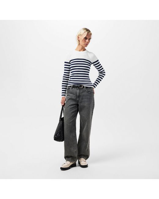 Levi's White Rib Crew Knitted Top