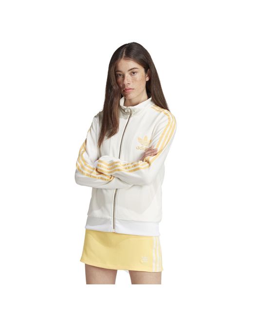 Adidas Originals White Crepe Tracksuit Top