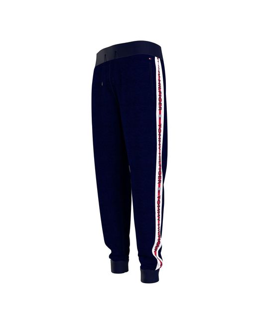 Tommy Hilfiger Blue Repeat Logo Track Pants for men