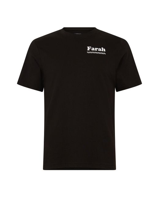 Farah Black Brent Graph T-Shirt for men