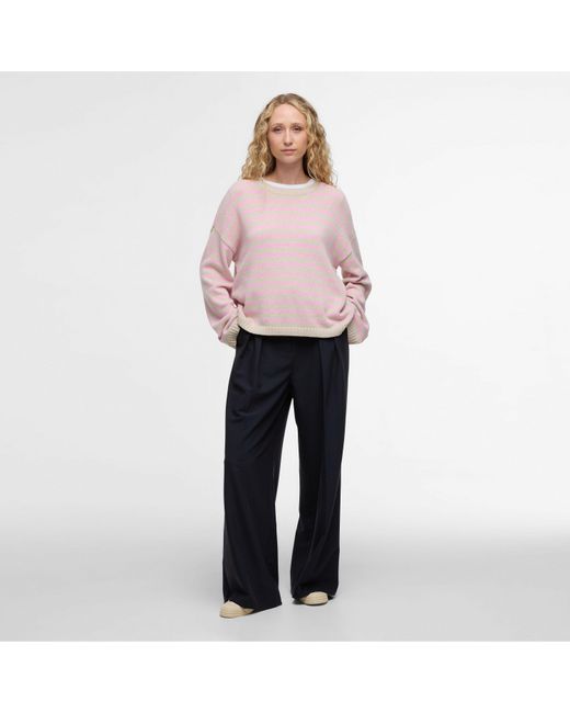 Barbour Pink Rosie Striped Jumper