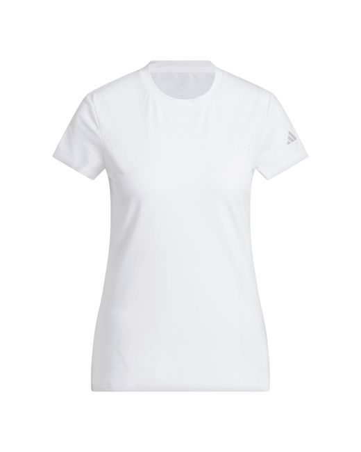 Adidas White W Ultt Short Sleeve Performance Polo Shirt