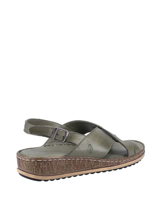 Hush Puppies Green Elena Cross Over Wedge Sandal
