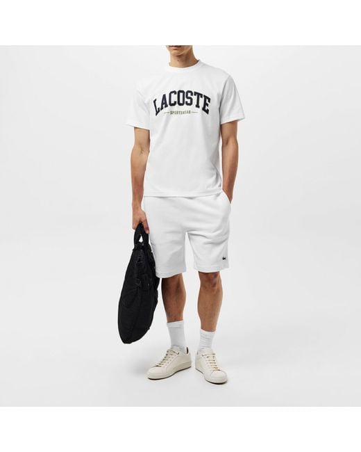 Lacoste White Big Logo T-Shirt for men
