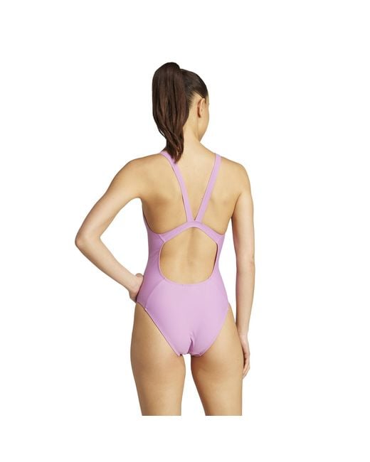 Adidas Purple Ess One Piece Swimsuit