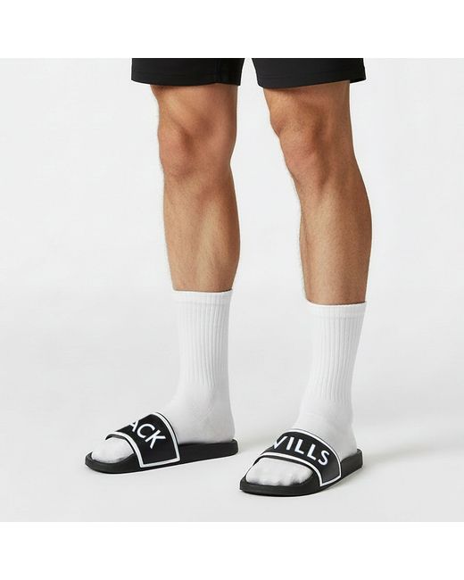 Jack Wills Black Jack Logo Sliders for men