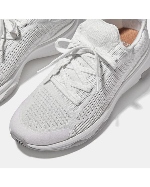 Fitflop White Vitamin Ffx Knit Sports Trainers