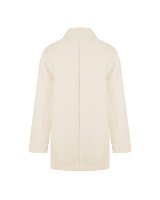 Boss White Cusana Overcoat