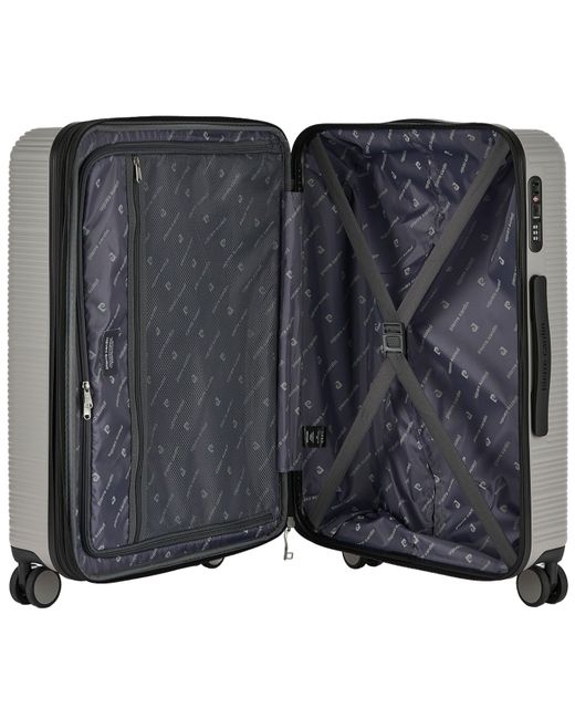 Pierre Cardin Gray Arles Expandable Suitcase Hard Shell 4 Wheel