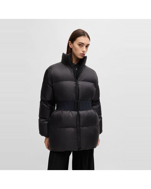 HUGO Black Falentina Quilted Short Puffer Jacket