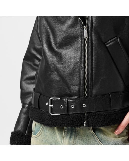 Vero Moda Black Joanna Aviation-Inspired Structured Aviator Jacket