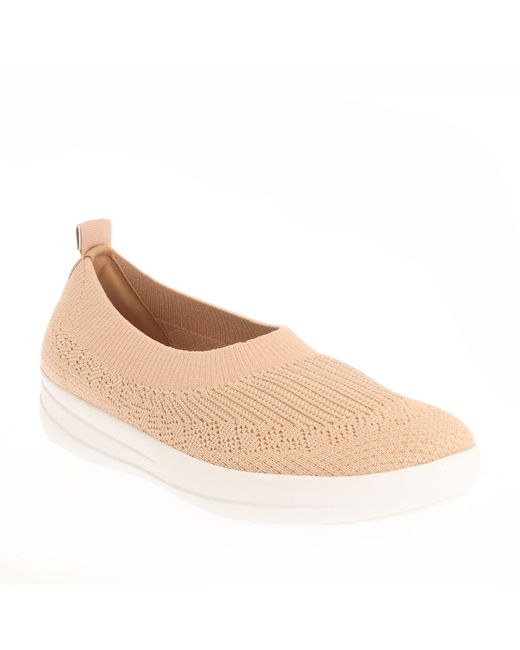 Fitflop Natural Uberknit Slip On Ballet Pumps