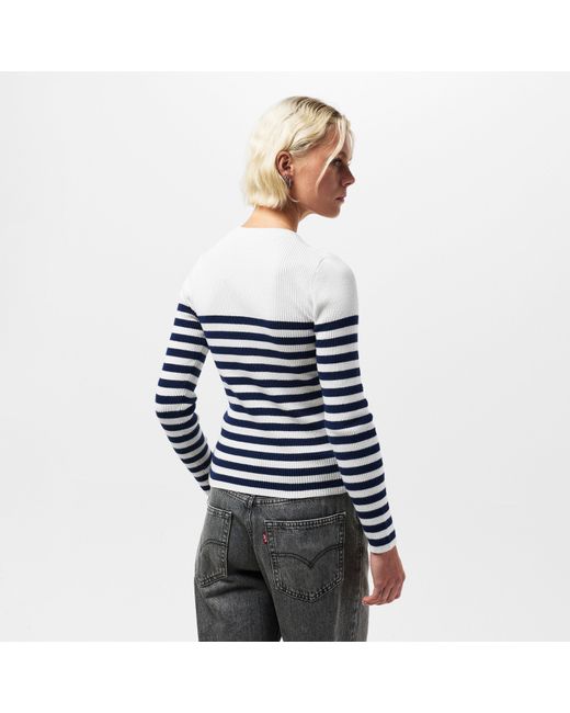Levi's White Rib Crew Knitted Top