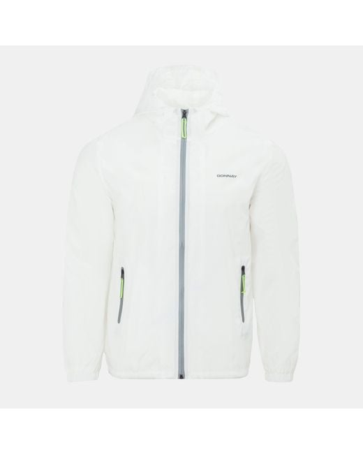 Donnay White Lightweight Waterproof Windbreaker for men