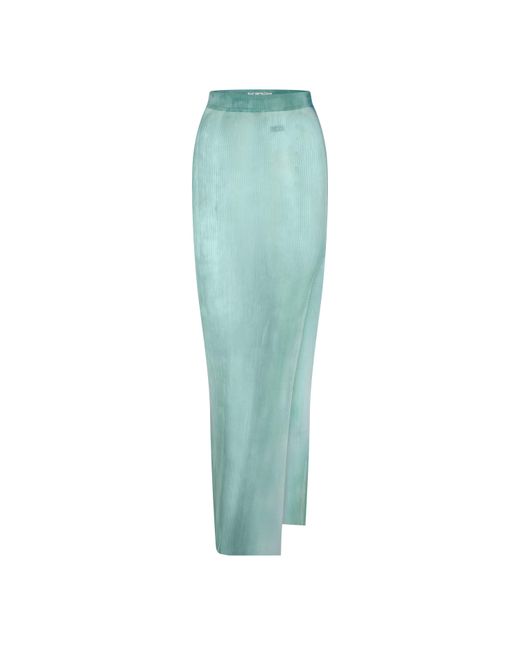 Off-White c/o Virgil Abloh Green Knitted Maxi Skirt