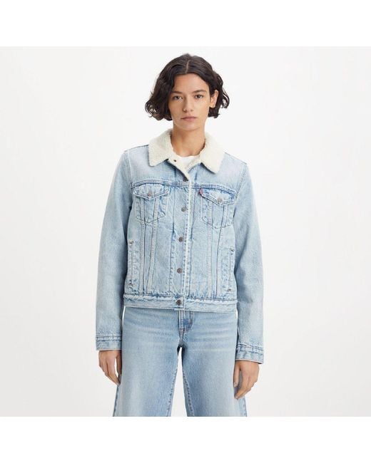 Levi's Blue Original Trucker Sherpa Jacket