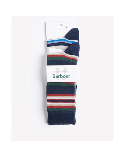 Barbour Blue Summer Stripe 2-Pack Socks for men