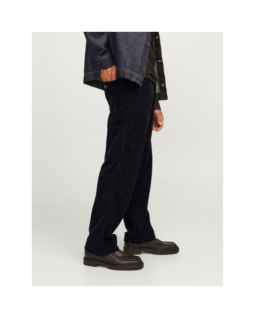 Jack & Jones Blue Corduroy Trousers for men