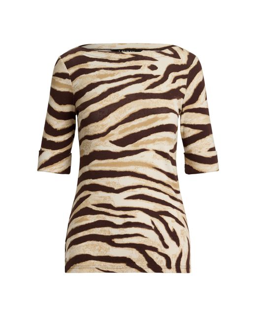 Ralph Lauren Natural Judy Crew Neck Long Sleeve T-Shirt