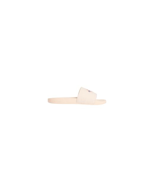 Calvin Klein White Pool Sliders