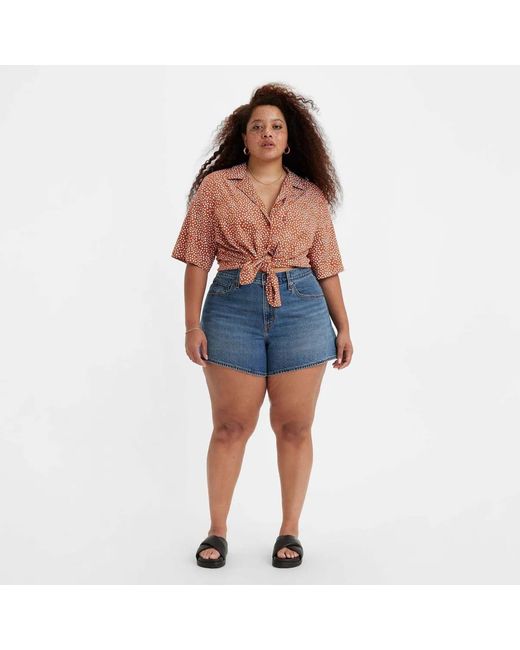 Levi's Blue Levi's 80's Mom Shorts (Plus Size)