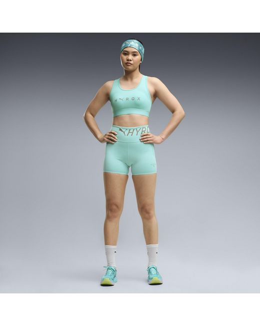 PUMA Blue Hyrox Mid Non Wired Sports Bra