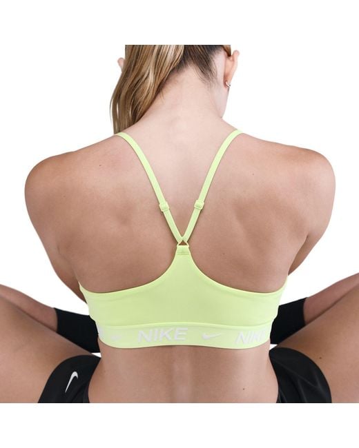 Nike Yellow Indy Light Support Padded Sports Bra