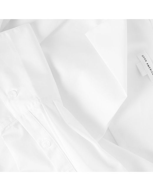GOOD AMERICAN White Poplin Bodysuit