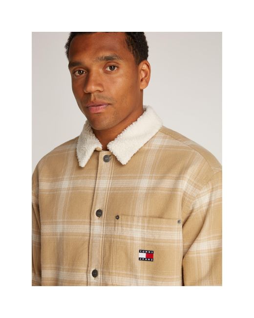 Tommy Hilfiger Natural Check Teddy Overshirt for men