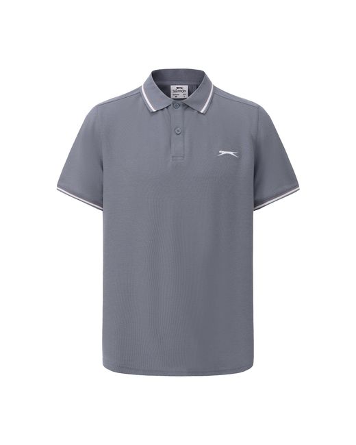 Slazenger 1881 Gray Tipped Polo Shirt for men