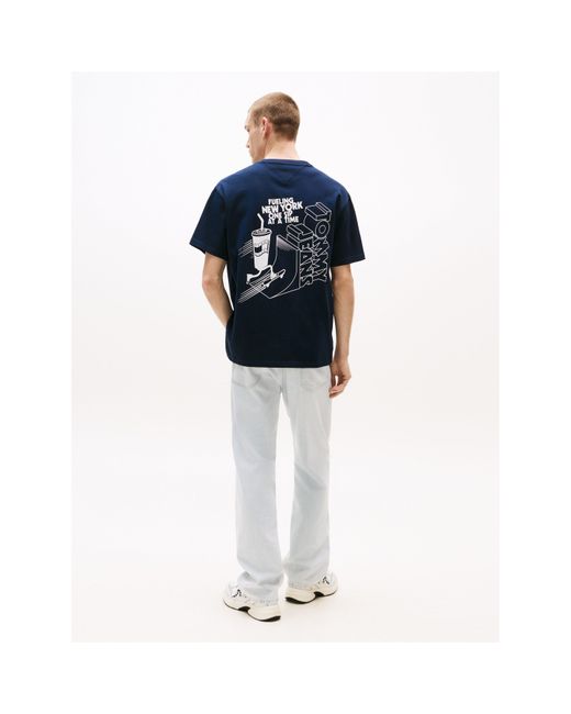 Tommy Hilfiger Blue Graphic T-Shirt for men