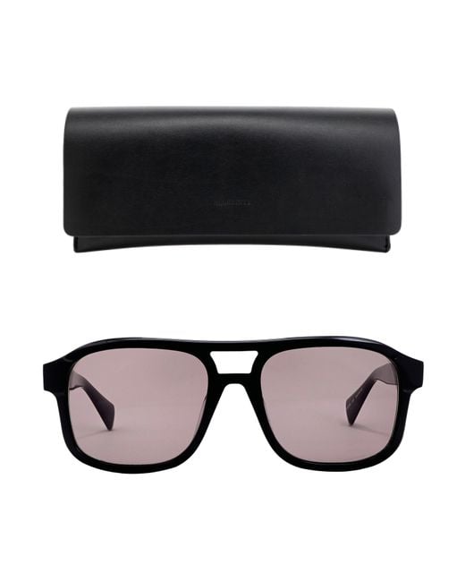 AllSaints Brown Metal Uv Protection Aviator Sunglasses for men