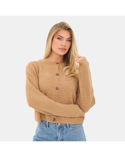 I Saw It First Brown Button Detail Cardigan