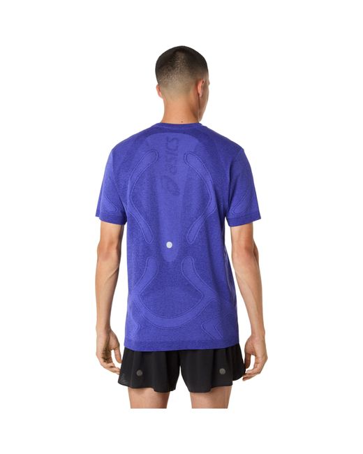 Asics Blue Road Seamless Ss Top Running for men