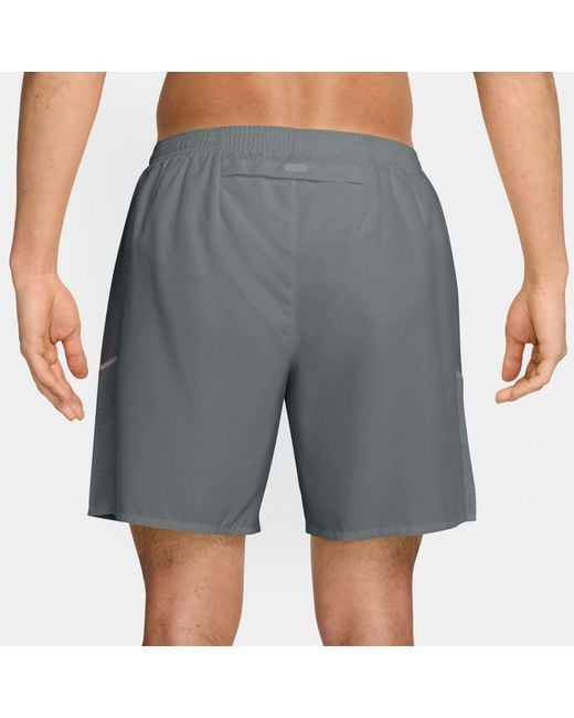 Nike Gray Miler 7 Performance Running Shorts for men