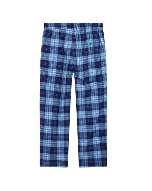 Lounge Blue Ladies Organic Brushed Cotton Lounge Trousers