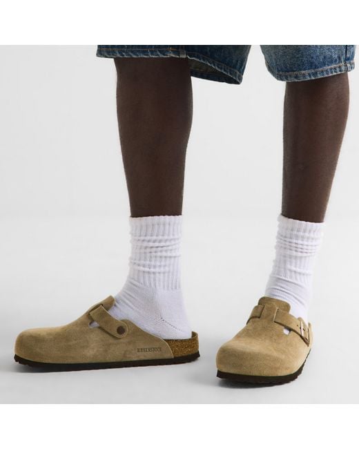 Birkenstock Natural Boston Suede for men