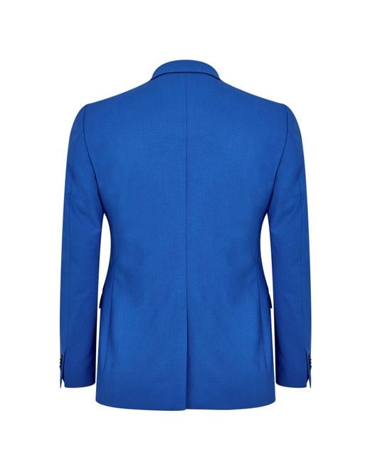 Without Prejudice Blue Perrin Slim Fit Suit Jacket for men