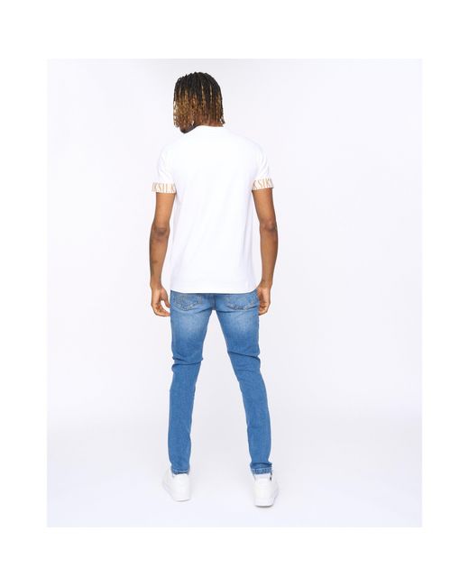 Siksilk White T-Shirt for men