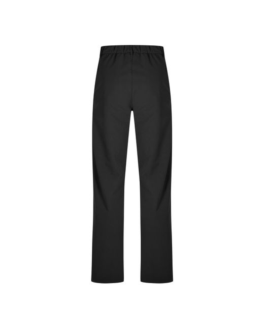 Roa Black Nylon Stretch Straight Leg Trousers for men